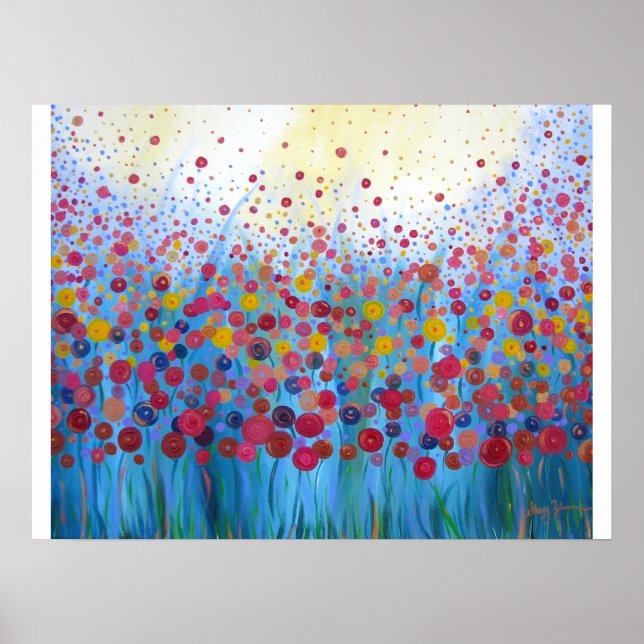Infinite Romance Floral Abstract Poster (Front)