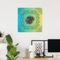 Infinite Splendour, Mehndi Green Floral Art