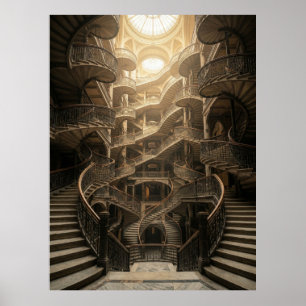 Infinite Staircase Grand Architecture Poster