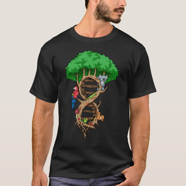 Infinite Tree of Life DNA Biology Environment Love T-Shirt (Front)