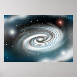 Infinitely expanding galaxy. poster