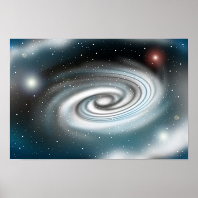 Infinitely expanding galaxy. poster (Front)