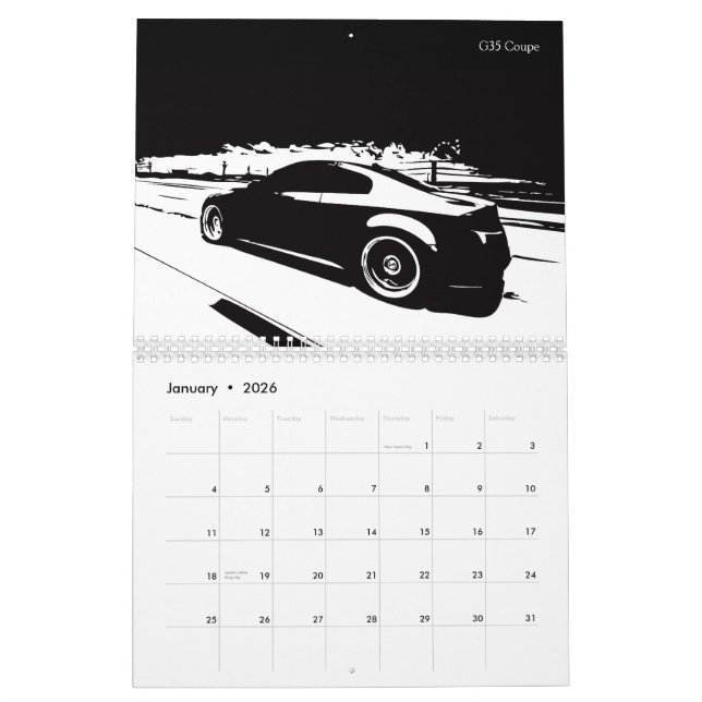 Infiniti & Nissan custom car Calendar 2012 (Jan 2026)