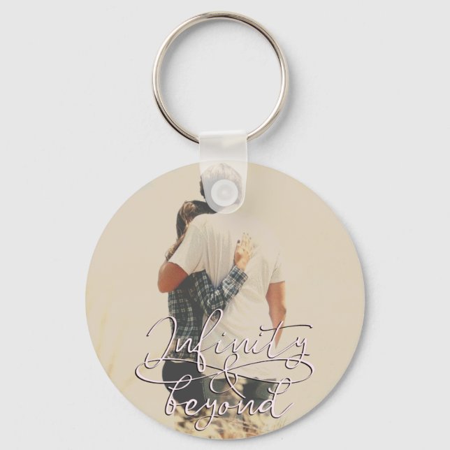 Infinity and Beyond Love Couple Valentine's Day Key Ring (Front)