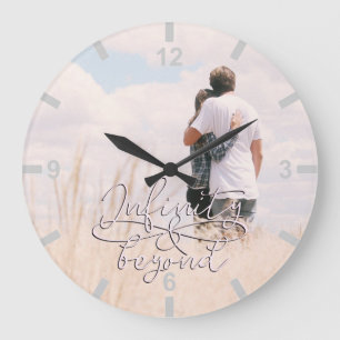 Infinity and Beyond Love Couples Valentine's Day Large Clock