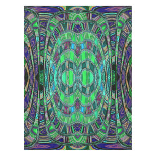 Infinity Arch - Acid Green & Deep Blue Tablecloth