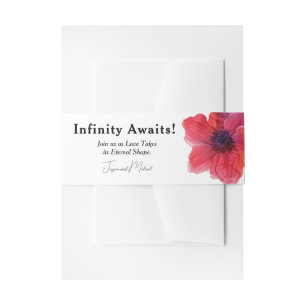 Infinity Awaits!  Anemone Dreamscape Wedding Invitation Belly Band