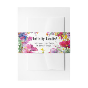Infinity Awaits!🌻💗🌹 Meadow Blooms Collection Invitation Belly Band