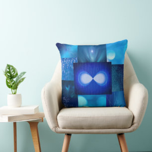 infinity blue cushion