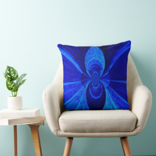 infinity blue throw pillow