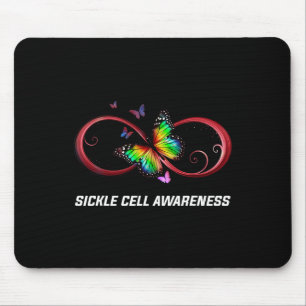 Infinity Butterfly Sickle Cell Awareness Mouse Mat