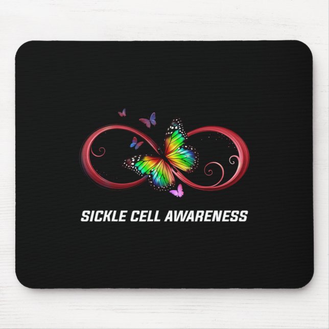 Infinity Butterfly Sickle Cell Awareness  Mouse Mat (Front)