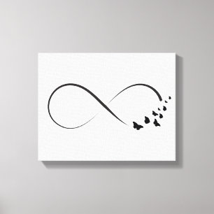 Infinity butterfly symbol canvas print