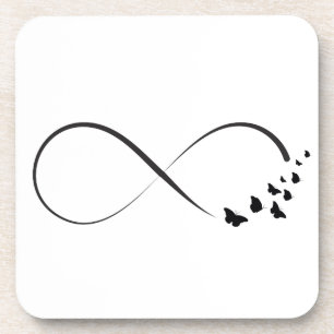 Infinity butterfly symbol coaster