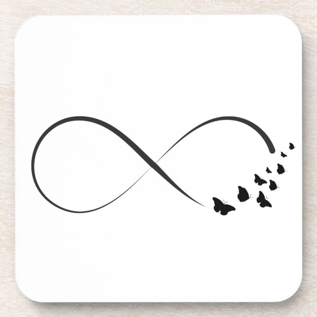 Infinity  butterfly symbol coaster (Front)