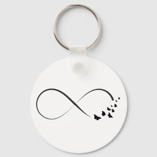 Infinity  butterfly symbol key ring