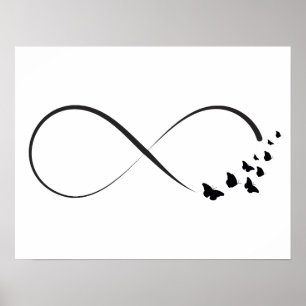 Infinity  butterfly symbol poster