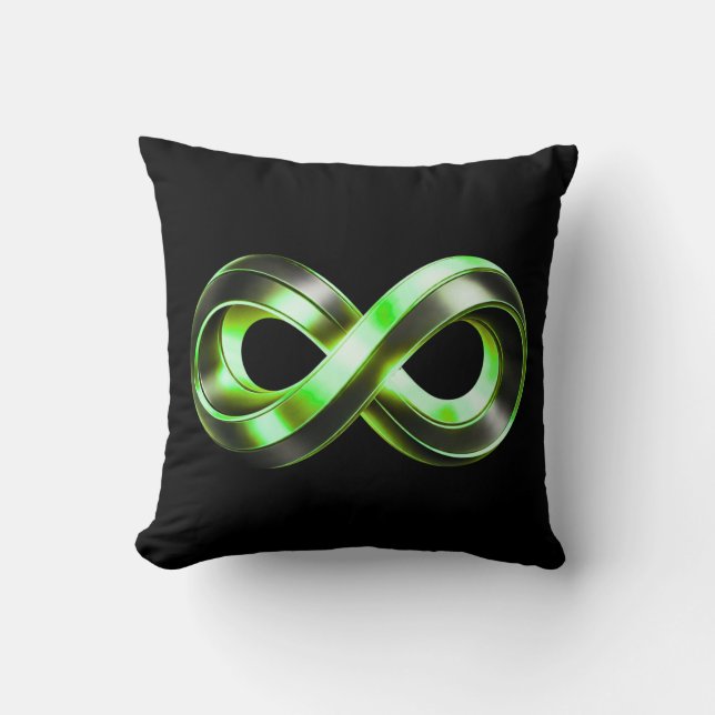 Infinity Core Emblem Accent Luxury Abstract Decor Cushion (Front)