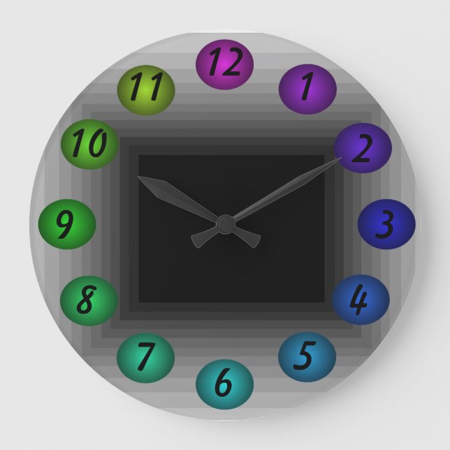 Infinity Floating 3D Colours Design Wall Clock 30r (Front)