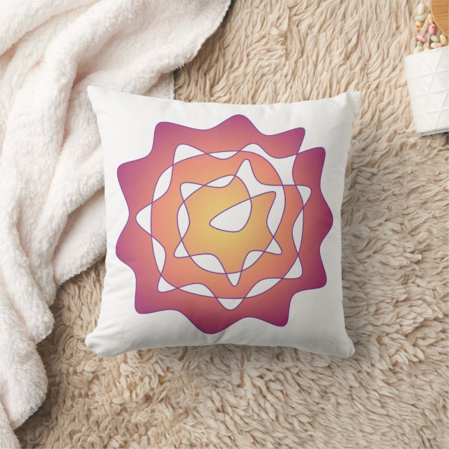 Infinity Flower Pink Yellow Perpetual Art Cushion (Blanket)