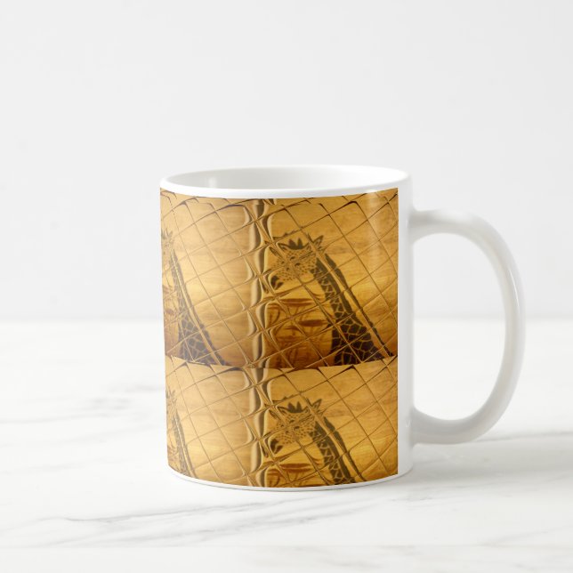 Infinity Golden Giraffe Animal Motif Art Print Coffee Mug (Right)
