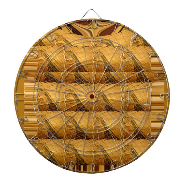 Infinity Golden Giraffe Animal Motif Art Print Dartboard (Front)