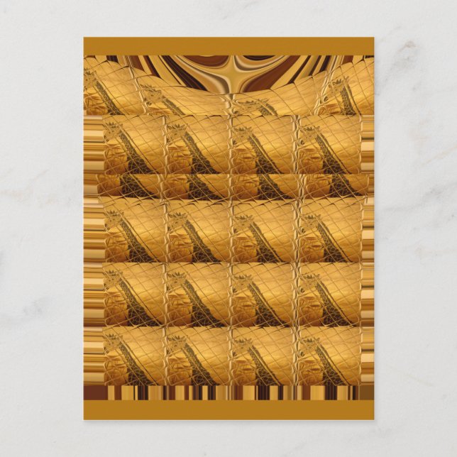 Infinity Golden Giraffe Animal Motif Art Print Postcard (Front)