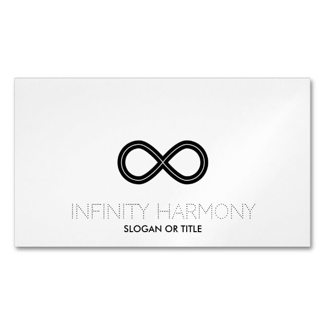 Infinity Harmony Symbol Magnetic Business Card (Front)