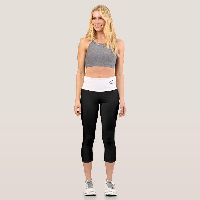 Infinity Heart  Capri Leggings (Front)