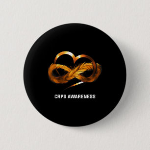 Infinity Heart Crps Awareness 6 Cm Round Badge