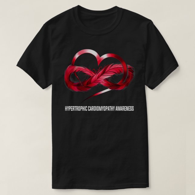 Infinity Heart Hypertrophic diomyopathy Awareness  T-Shirt (Design Front)