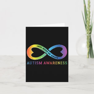 Infinity Heart Love Autism Awareness Needs No Word Card