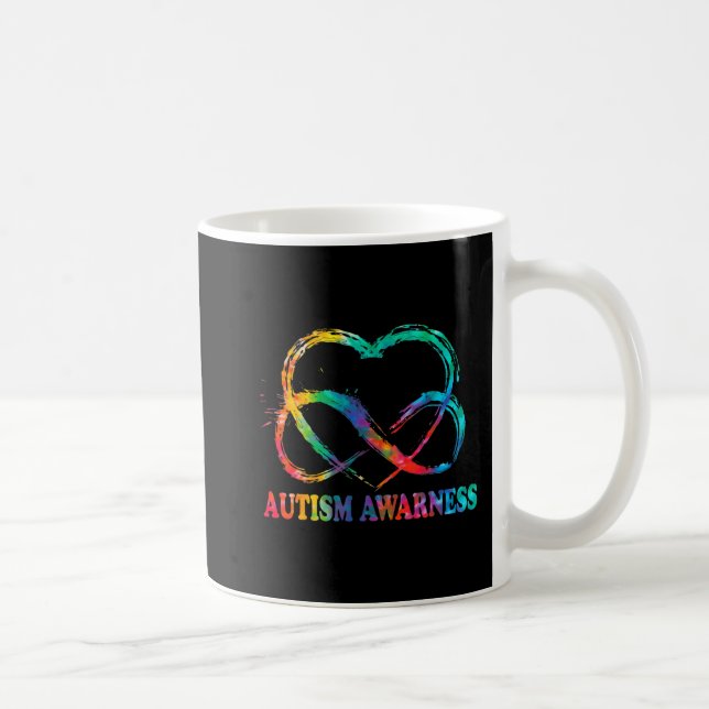 Infinity Heart Love Autism Awareness Needs No Word Coffee Mug (Right)