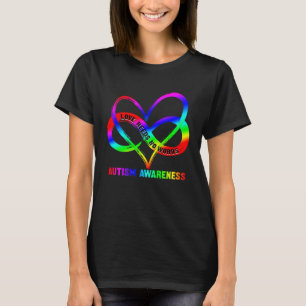 Infinity Heart Love Autism Awareness Needs No Word T-Shirt
