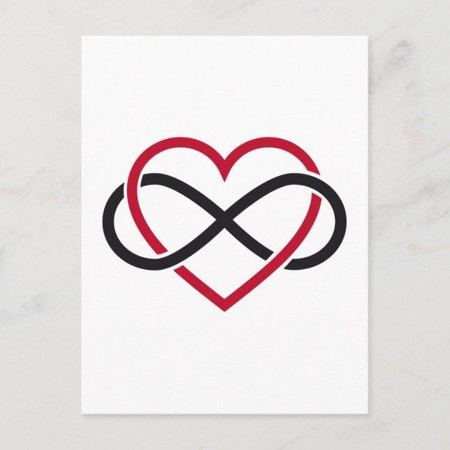Infinity heart, never ending love postcard (Front)