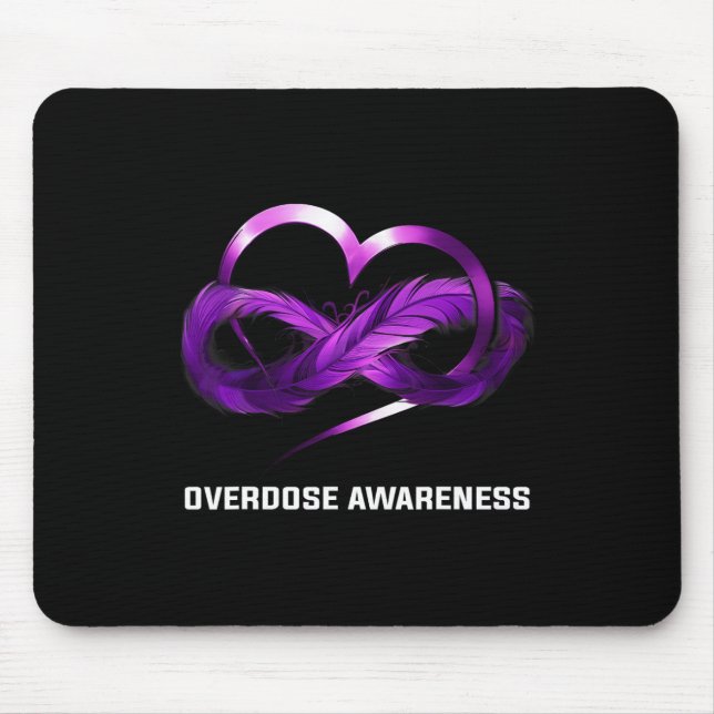 Infinity Heart Overdose Awareness  Mouse Mat (Front)