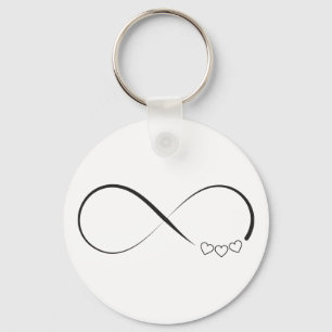 Infinity hearts symbol key ring