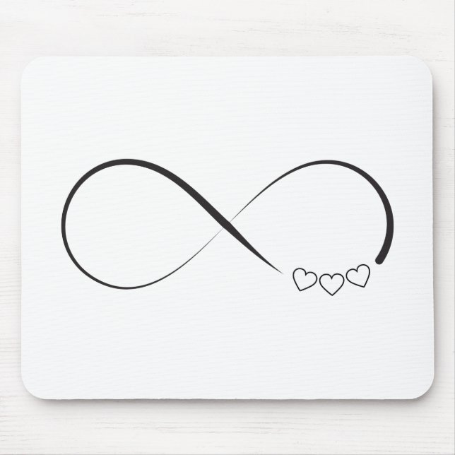 Infinity hearts symbol mouse mat (Front)