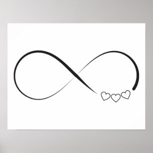 Infinity hearts symbol poster