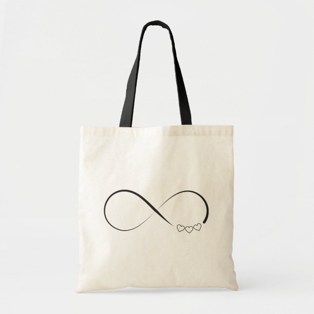 Infinity hearts symbol tote bag (Front)