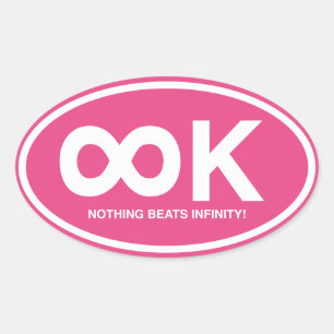 Infinity K Oval Sticker