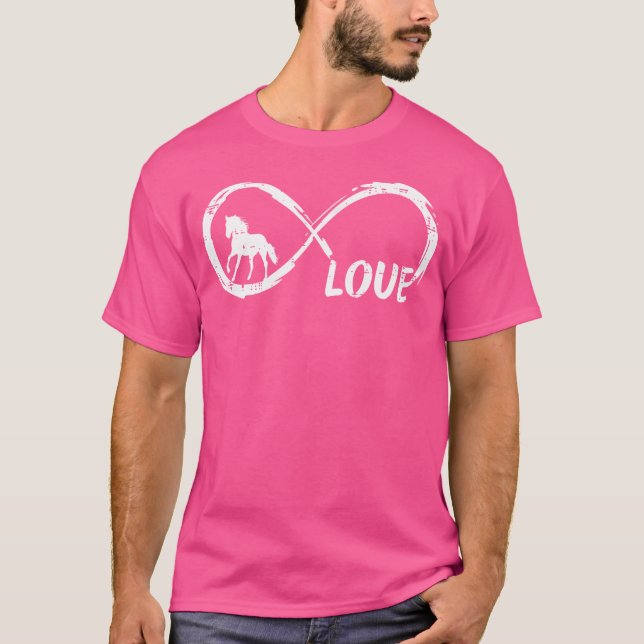 Infinity Love Horse Cute Equestrian Women Girls Ki T-Shirt (Front)