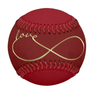 Infinity Love Lemniscate gold + your backgr. Baseball