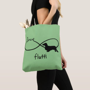 Infinity Love Lemniscate Long-Hair Dachshund 1 Tote Bag