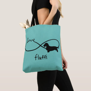 Infinity Love Lemniscate Rough-Hair Dachshund 1 Tote Bag
