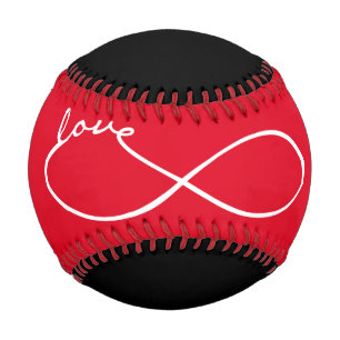 Infinity Love Lemniscate white + your backgr. Baseball