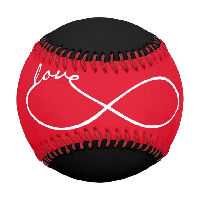 Infinity Love Lemniscate white + your backgr. Baseball (Front)