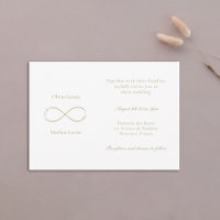 Infinity Love Monogram Elegant White Blush Wedding