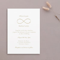 Infinity Love Monogram Elegant White Wedding