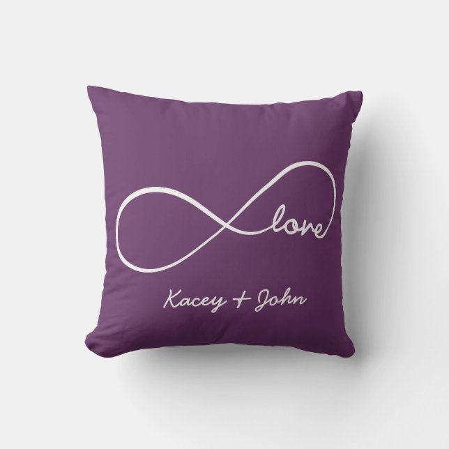 Infinity Love - purple Cushion (Front)